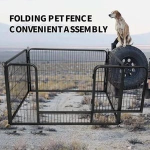 Large Rust-Free Metal Dog Playpen with Door for Indoor and Outdoor Use product image