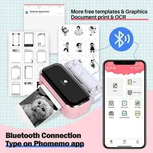 Portable Bluetooth Photo Printer with Wide Format and Editing App product image