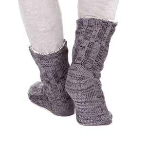 Warm and Cozy Men's Fleece-Lined Slipper Socks for Winter product image