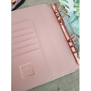 A5 Refillable PU Leather Binder with Undated Planner Pages and Organizational Pockets product image