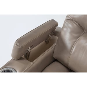 Comfortable Beige Power Recliner with Adjustable Headrest for Home Theater product image