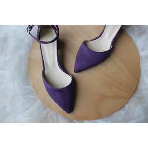 Elegant Purple Suede Block Heels for Women product image