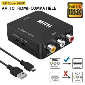 HDMI To AV Converter 1080p with 5V usb Power, RCA Video & LR audio out