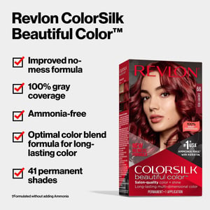 Revlon Colorsilk Honey Brown Permanent Hair Dye with 100% Gray Coverage and Multidimensional Color product image