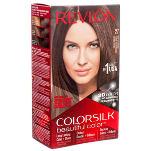 Ammonia-Free Permanent Hair Color with 3D Technology for Natural Rich Color and Shine, 100% Gray Coverage, Honey Brown Hair Colors, Revlon Colorsilk Beautiful product image