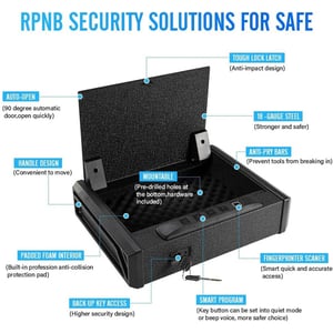Quick-Access Biometric Fingerprint Gun Safe product image