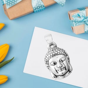 Divine Sterling Silver Buddha Pendant Necklace product image