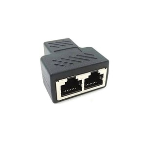 RJ45 Splitter Adapter with 2 Female Ports for Ethernet Connections product image