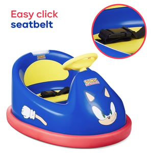 Sonic the Hedgehog Bumper Car with 2-Speed Control and 360° Spinning Action product image