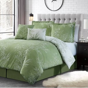 Oversized King Comforter Set with Floral Design and Double-Brushed Microfiber product image