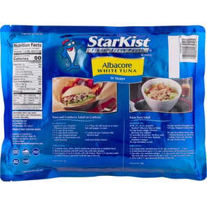 StarKist Tuna Chunk White Pouch (6 Pack) - 43 Ounce, Omega-3s, Dolphin Safe, Wild Caught product image