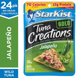 Jalapeño-Style Tuna Pouches for On-the-Go Snacking or Meals product image