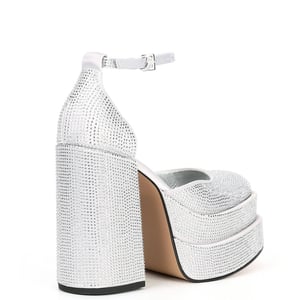 Elegant Rhinestone Platform Heels with Ankle Strap product image