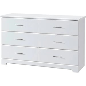 Elegant White 6-Drawer Nursery Dresser with Safety Features product image