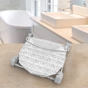 Foldable 2-Position Baby Bath Seat with Mesh Sling and Headrest Support product image