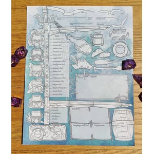 Swashbuckler D&D 5e Character Sheets - Printable and Fillable PDFs product image