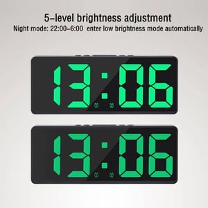 Large LED Digital Clock with Temperature Display and Alarm product image