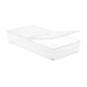 Clear Under Bed Storage Box with Wheels and Locking Lid product image