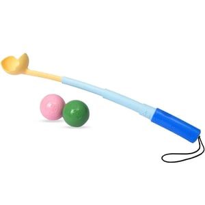 Retractable Dog Ball Launcher with Two Rubber Balls for Fetch Fun product image