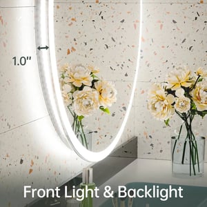 LED Wall-Mounted Dimmable Bathroom Mirror with Anti-Fog Function product image