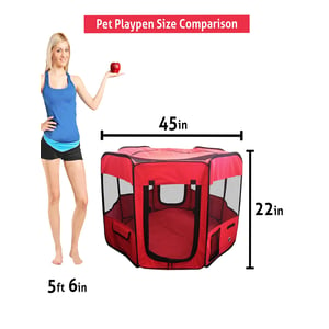 Large Pet Playpen with Waterproof Bottom and Zipper Access product image