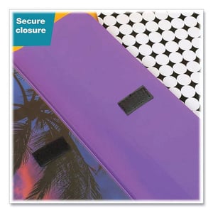 Vintage Trapper Keeper 3-Ring Binder Bundle with Secure Closure and Metal Clip, Palm Trees Design product image