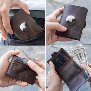 Stylish and Slim AirTag Wallet for Men and Women product image