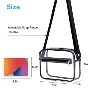 Clear Crossbody Bag with Adjustable Strap for Security-Friendly Events product image