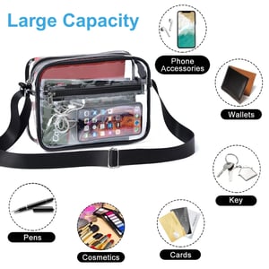 Clear Crossbody Bag with Adjustable Strap for Security-Friendly Events product image