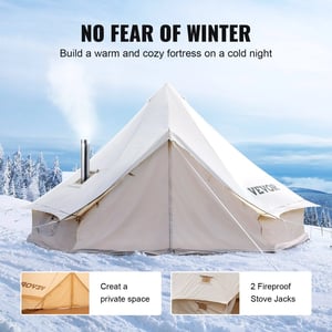 Large 7M Canvas Bell Tent with Stove for Outdoor Camping product image