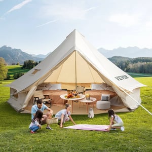 Large 7M Canvas Bell Tent with Stove for Outdoor Camping product image