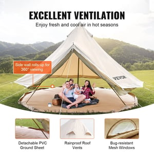Stylish and Spacious 4-Season Yurt Tent with Stove Jack for Camping and Glamping product image