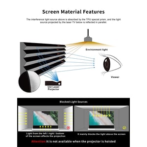 100 Inch UST ALR Projector Screen with Motorized Rising for Ultra-Short Throw Projectors product image