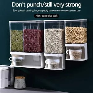 Wall Mounted Rice Storage Box with Button Control product image