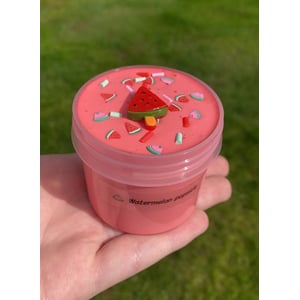 Thick and Glossy Watermelon Scented Slime with Sprinkles and Charm product image