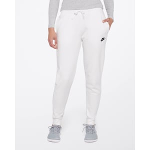 Comfortable Women's White Sweatpants with Midrise Waist and Embroidered Logo product image