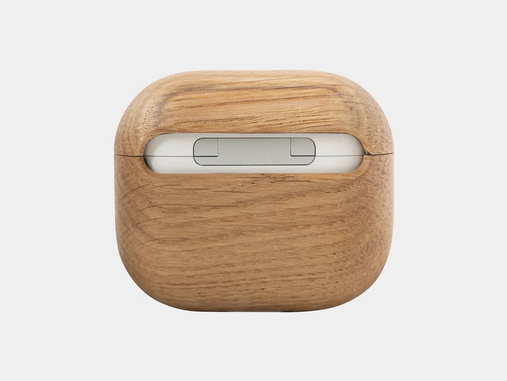 Wooden AirPods Pro Case with Keychain Holder product image