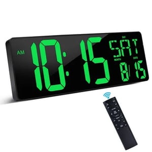 Large Digital Wall Clock with Remote Control and Adjustable Brightness product image