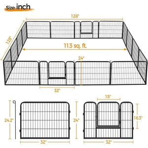 Large Dog Playpen for Indoor and Outdoor Use with 16 Panels product image