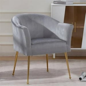 Comfy Velvet Accent Chair with Metal Legs for Small Spaces product image
