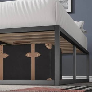 Easy-to-Assemble Black Metal Platform Bed for King Mattress product image