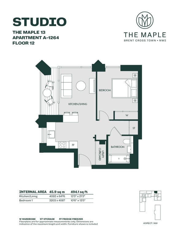 Floor plan for Studio S2