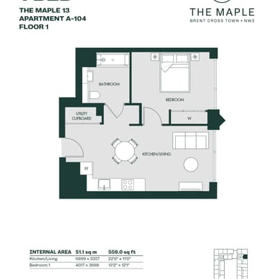 The Maple 1, Brent Cross Town