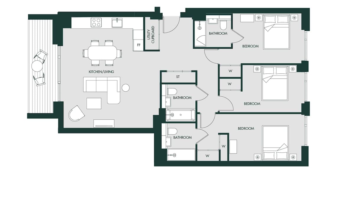 Maple 1 - 3 Bedroom - C3, A-632