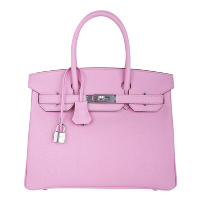 Herm&egrave;s Birkin 30 cm Sellier Epsom Mauve Sylvestre Palladium Hardware
