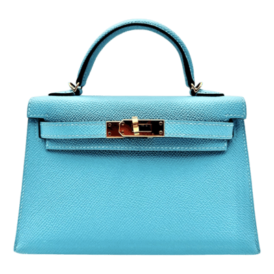 Herm&egrave;s Kelly 20 cm Epsom Sellier Bleu du Nord Gold Hardware