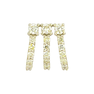 Helena Joy Iris Princess Earring Yellow Gold Diamond