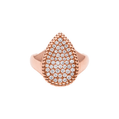 Helena Joy Chevali&egrave;re Pear Pavage PM Rose Gold Diamond