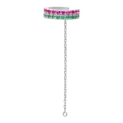 Helena Joy Iris Colour Spring Ear Cuff White Gold
