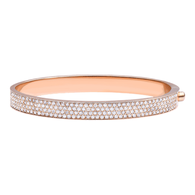 Helena Joy Iris Wide Bangle Rose Gold Diamond